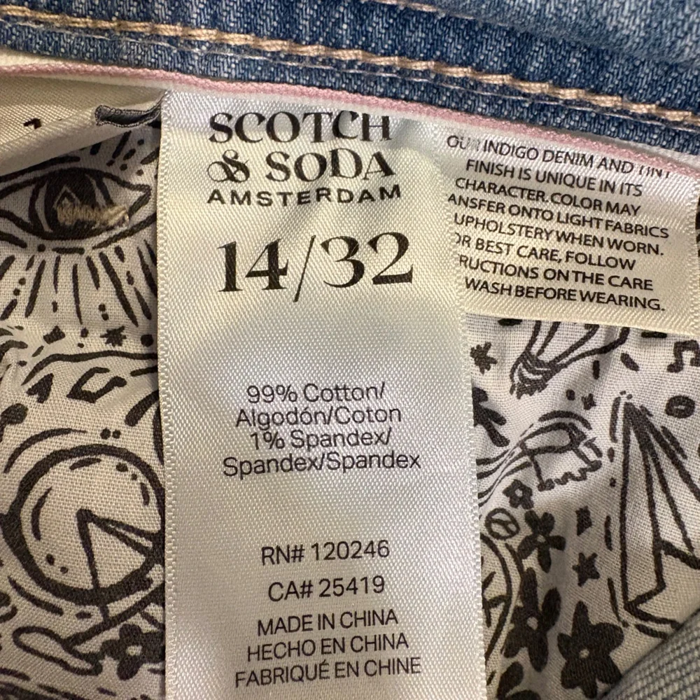Scotch & Soda Daze Crop Wide Leg Jeans, light blue, size 14/32 - Picture 4 of 5